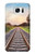 W3866 Railway Straight Train Track Hülle Schutzhülle Taschen und Leder Flip für Samsung Galaxy S7