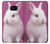 W3870 Cute Baby Bunny Hülle Schutzhülle Taschen und Leder Flip für Samsung Galaxy S7