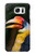 W3876 Colorful Hornbill Hülle Schutzhülle Taschen und Leder Flip für Samsung Galaxy S7