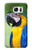 W3888 Macaw Face Bird Hülle Schutzhülle Taschen und Leder Flip für Samsung Galaxy S7