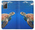 W3898 Sea Turtle Hülle Schutzhülle Taschen und Leder Flip für Samsung Galaxy Note 20