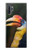 W3876 Colorful Hornbill Hülle Schutzhülle Taschen und Leder Flip für Samsung Galaxy Note 10 Plus