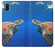 W3898 Sea Turtle Hülle Schutzhülle Taschen und Leder Flip für Samsung Galaxy A10e