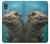 W3871 Cute Baby Hippo Hippopotamus Hülle Schutzhülle Taschen und Leder Flip für Samsung Galaxy A10