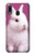 W3870 Cute Baby Bunny Hülle Schutzhülle Taschen und Leder Flip für Samsung Galaxy A20, Galaxy A30