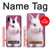 W3870 Cute Baby Bunny Hülle Schutzhülle Taschen und Leder Flip für Samsung Galaxy A20, Galaxy A30