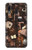 W3877 Dark Academia Hülle Schutzhülle Taschen und Leder Flip für Samsung Galaxy A20, Galaxy A30