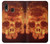 W3881 Fire Skull Hülle Schutzhülle Taschen und Leder Flip für Samsung Galaxy A20, Galaxy A30