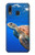 W3898 Sea Turtle Hülle Schutzhülle Taschen und Leder Flip für Samsung Galaxy A20, Galaxy A30