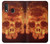 W3881 Fire Skull Hülle Schutzhülle Taschen und Leder Flip für Samsung Galaxy A20e