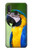 W3888 Macaw Face Bird Hülle Schutzhülle Taschen und Leder Flip für Samsung Galaxy A20e