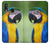 W3888 Macaw Face Bird Hülle Schutzhülle Taschen und Leder Flip für Samsung Galaxy A20e