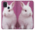 W3870 Cute Baby Bunny Hülle Schutzhülle Taschen und Leder Flip für Samsung Galaxy A21s