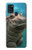 W3871 Cute Baby Hippo Hippopotamus Hülle Schutzhülle Taschen und Leder Flip für Samsung Galaxy A21s