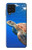 W3898 Sea Turtle Hülle Schutzhülle Taschen und Leder Flip für Samsung Galaxy A22 4G