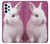 W3870 Cute Baby Bunny Hülle Schutzhülle Taschen und Leder Flip für Samsung Galaxy A23