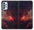 W3897 Red Nebula Space Hülle Schutzhülle Taschen und Leder Flip für Samsung Galaxy A23