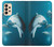 W3878 Dolphin Hülle Schutzhülle Taschen und Leder Flip für Samsung Galaxy A33 5G