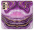 W3896 Purple Marble Gold Streaks Hülle Schutzhülle Taschen und Leder Flip für Samsung Galaxy A33 5G