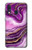 W3896 Purple Marble Gold Streaks Hülle Schutzhülle Taschen und Leder Flip für Samsung Galaxy A40
