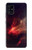 W3897 Red Nebula Space Hülle Schutzhülle Taschen und Leder Flip für Samsung Galaxy A41