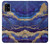 W3906 Navy Blue Purple Marble Hülle Schutzhülle Taschen und Leder Flip für Samsung Galaxy A41