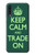 W3862 Keep Calm and Trade On Hülle Schutzhülle Taschen und Leder Flip für Samsung Galaxy A50