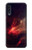 W3897 Red Nebula Space Hülle Schutzhülle Taschen und Leder Flip für Samsung Galaxy A50