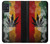 W3890 Reggae Rasta Flag Smoke Hülle Schutzhülle Taschen und Leder Flip für Samsung Galaxy A51 5G