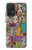 W3879 Retro Music Doodle Hülle Schutzhülle Taschen und Leder Flip für Samsung Galaxy A52, Galaxy A52 5G