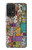 W3879 Retro Music Doodle Hülle Schutzhülle Taschen und Leder Flip für Samsung Galaxy A52s 5G