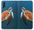 W3899 Sea Turtle Hülle Schutzhülle Taschen und Leder Flip für Samsung Galaxy A70