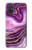W3896 Purple Marble Gold Streaks Hülle Schutzhülle Taschen und Leder Flip für Samsung Galaxy A71 5G