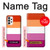 W3887 Lesbian Pride Flag Hülle Schutzhülle Taschen und Leder Flip für Samsung Galaxy A73 5G