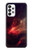 W3897 Red Nebula Space Hülle Schutzhülle Taschen und Leder Flip für Samsung Galaxy A73 5G
