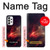 W3897 Red Nebula Space Hülle Schutzhülle Taschen und Leder Flip für Samsung Galaxy A73 5G
