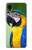 W3888 Macaw Face Bird Hülle Schutzhülle Taschen und Leder Flip für Samsung Galaxy A03 Core