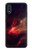 W3897 Red Nebula Space Hülle Schutzhülle Taschen und Leder Flip für Samsung Galaxy A01