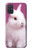 W3870 Cute Baby Bunny Hülle Schutzhülle Taschen und Leder Flip für Samsung Galaxy A71