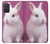 W3870 Cute Baby Bunny Hülle Schutzhülle Taschen und Leder Flip für Samsung Galaxy A71