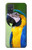 W3888 Macaw Face Bird Hülle Schutzhülle Taschen und Leder Flip für Samsung Galaxy A71