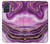 W3896 Purple Marble Gold Streaks Hülle Schutzhülle Taschen und Leder Flip für Samsung Galaxy A71