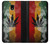 W3890 Reggae Rasta Flag Smoke Hülle Schutzhülle Taschen und Leder Flip für Samsung Galaxy J7 (2018), J7 Aero, J7 Top, J7 Aura, J7 Crown, J7 Refine, J7 Eon, J7 V 2nd Gen, J7 Star