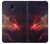 W3897 Red Nebula Space Hülle Schutzhülle Taschen und Leder Flip für Samsung Galaxy J7 (2018), J7 Aero, J7 Top, J7 Aura, J7 Crown, J7 Refine, J7 Eon, J7 V 2nd Gen, J7 Star