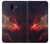 W3897 Red Nebula Space Hülle Schutzhülle Taschen und Leder Flip für Samsung Galaxy J6 (2018)