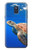 W3898 Sea Turtle Hülle Schutzhülle Taschen und Leder Flip für Samsung Galaxy A6 (2018)