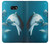 W3878 Dolphin Hülle Schutzhülle Taschen und Leder Flip für Samsung Galaxy A3 (2017)