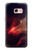 W3897 Red Nebula Space Hülle Schutzhülle Taschen und Leder Flip für Samsung Galaxy A3 (2017)