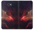 W3897 Red Nebula Space Hülle Schutzhülle Taschen und Leder Flip für Samsung Galaxy J7 Prime (SM-G610F)