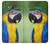 W3888 Macaw Face Bird Hülle Schutzhülle Taschen und Leder Flip für Samsung Galaxy J7 (2016)